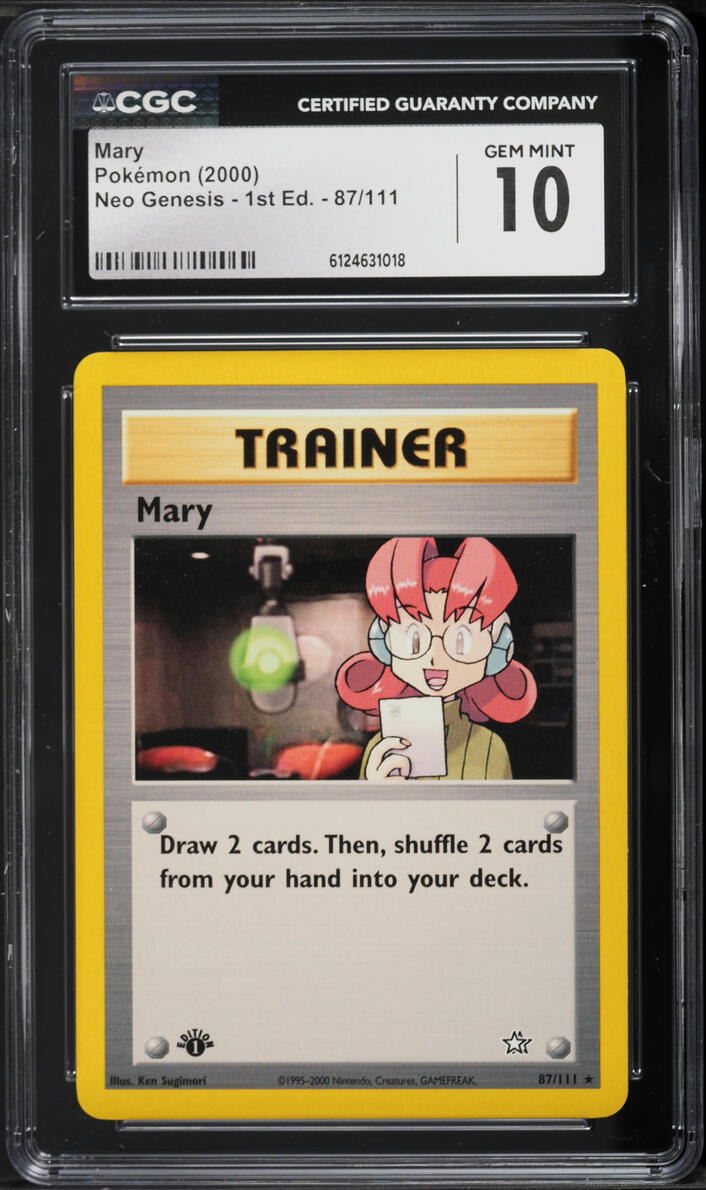 2000 Pokemon Neo Genesis 1st Edition Mary #87 CGC 10 GEM MINT