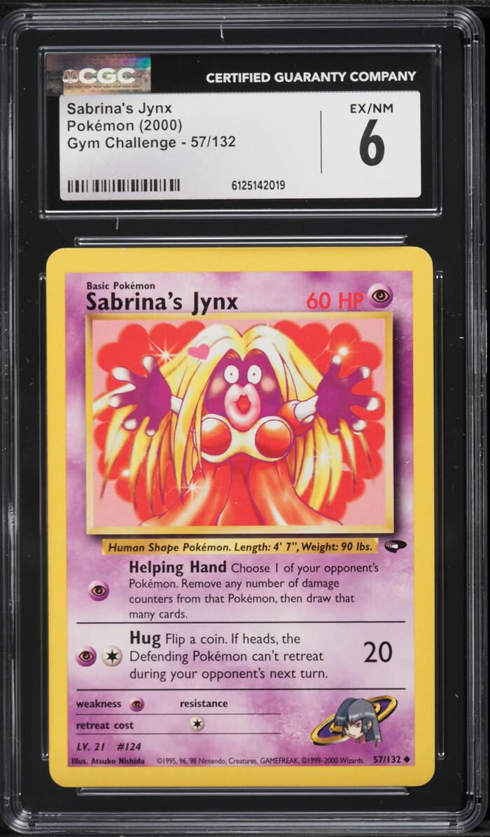 2000 Pokemon Gym Challenge Sabrina's Jynx #57 CGC 6 EXMT