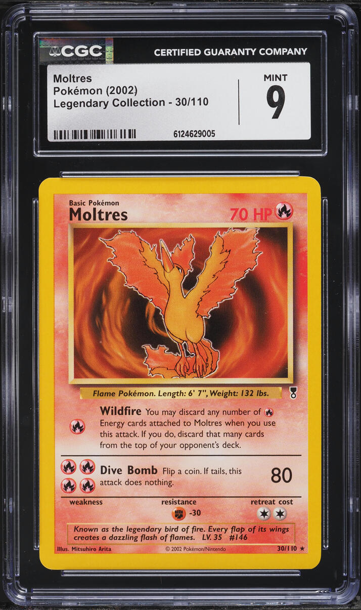 2002 Pokemon Legendary Collection Moltres #30 CGC 9 MINT