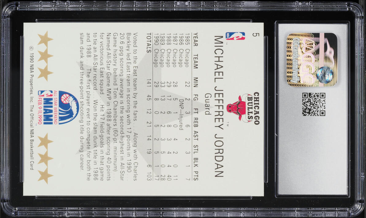 1990 Hoops All Star Michael Jordan #5 CGC 8.5 NM-MT+
