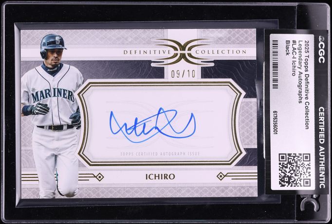 2025 Topps Definitive Collection Legendary Black Ichiro AUTO /10 #LAC-I CGC AUTH