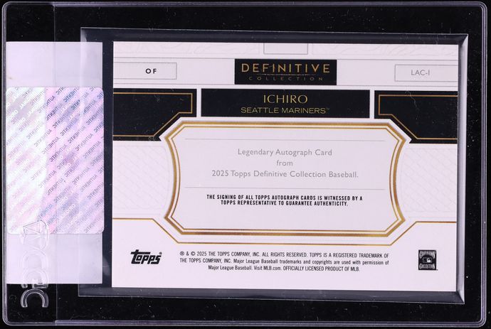 2025 Topps Definitive Collection Legendary Black Ichiro AUTO /10 #LAC-I CGC AUTH