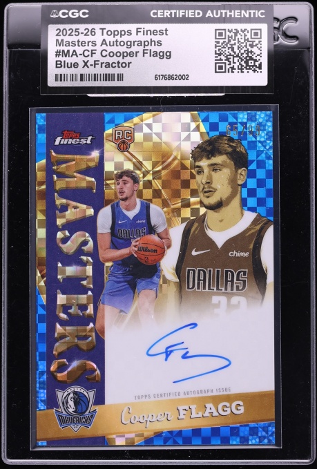 2025 Finest Masters Blue Xfractor Cooper Flagg ROOKIE AUTO /99 #MA-CF CGC AUTH