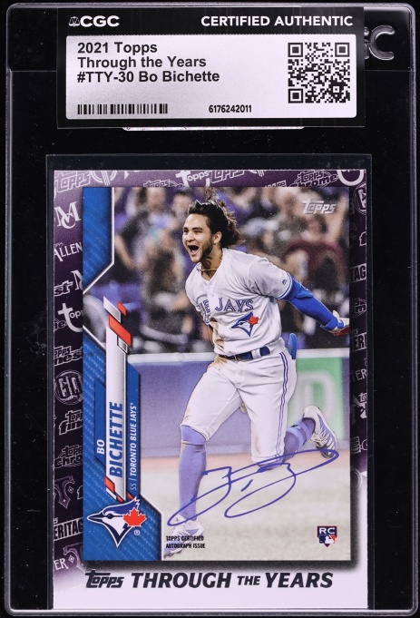 2021 Topps Through The Years Bo Bichette #TTY-30 CGC AUTH