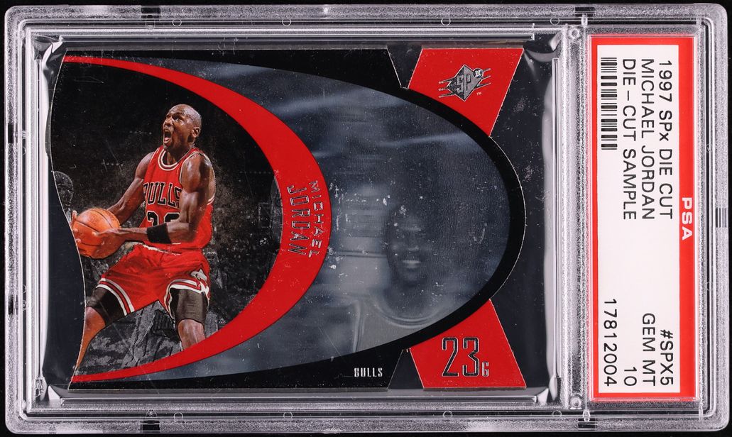 1997 SPx Sample Hologram Die-Cut Michael Jordan #5 PSA 10 GEM MINT