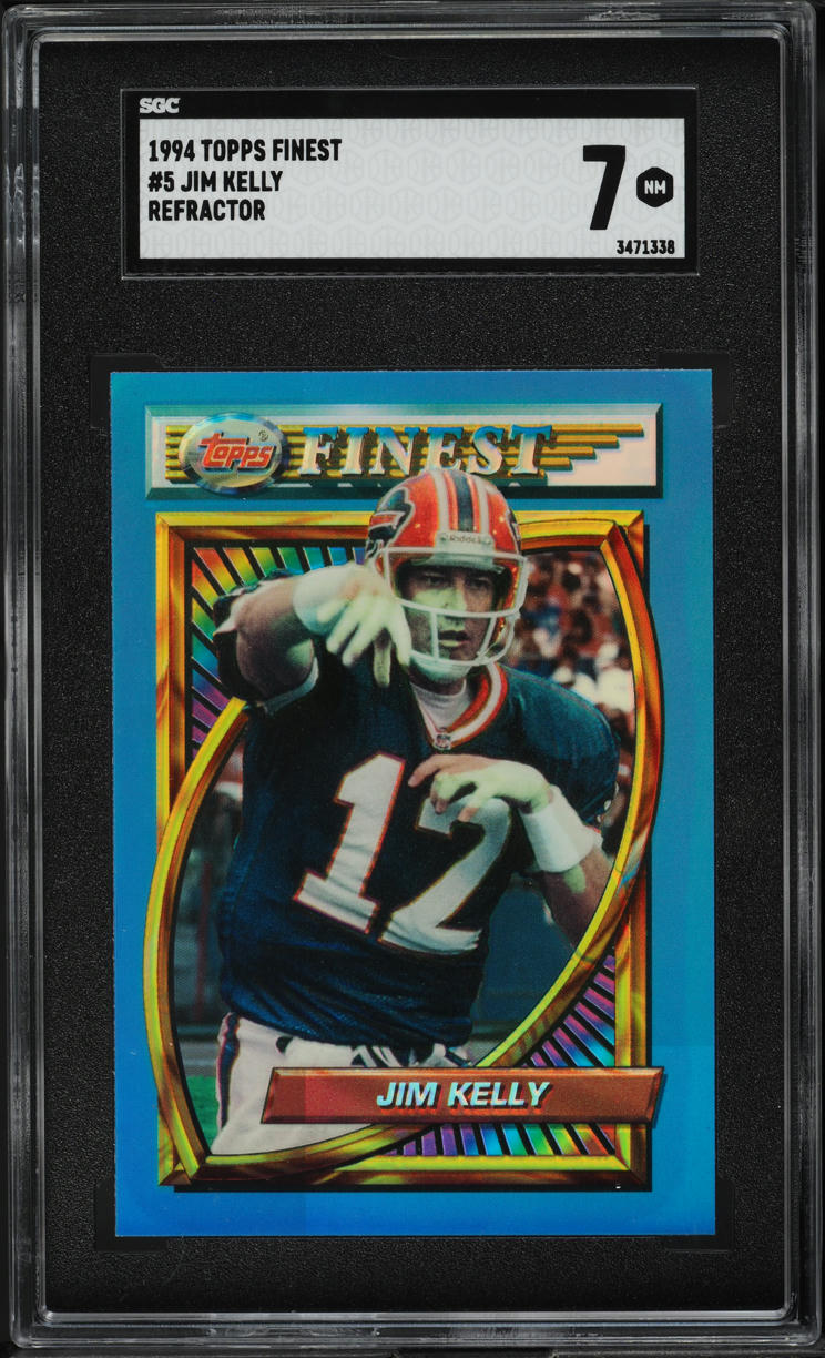 1994 Finest Refractor Jim Kelly #5 SGC 7 NRMT