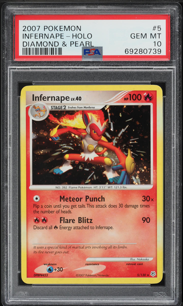 2007 Pokemon Diamond & Pearl Holo Infernape #5 PSA 10 GEM MINT