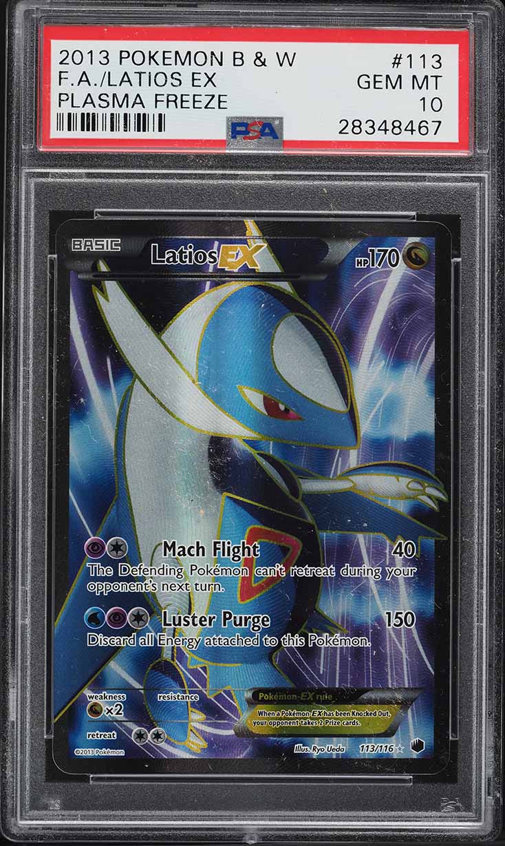 2013 Pokemon Black & White Plasma Freeze Full Art Latios EX #113 PSA 10 GEM MINT