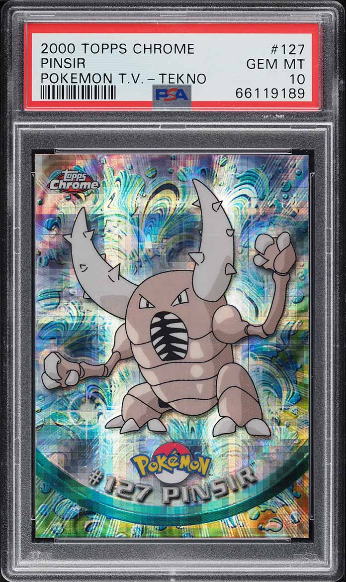 2000 Topps Chrome Pokemon Series 2 Tekno Pinsir #127 PSA 10 GEM MINT