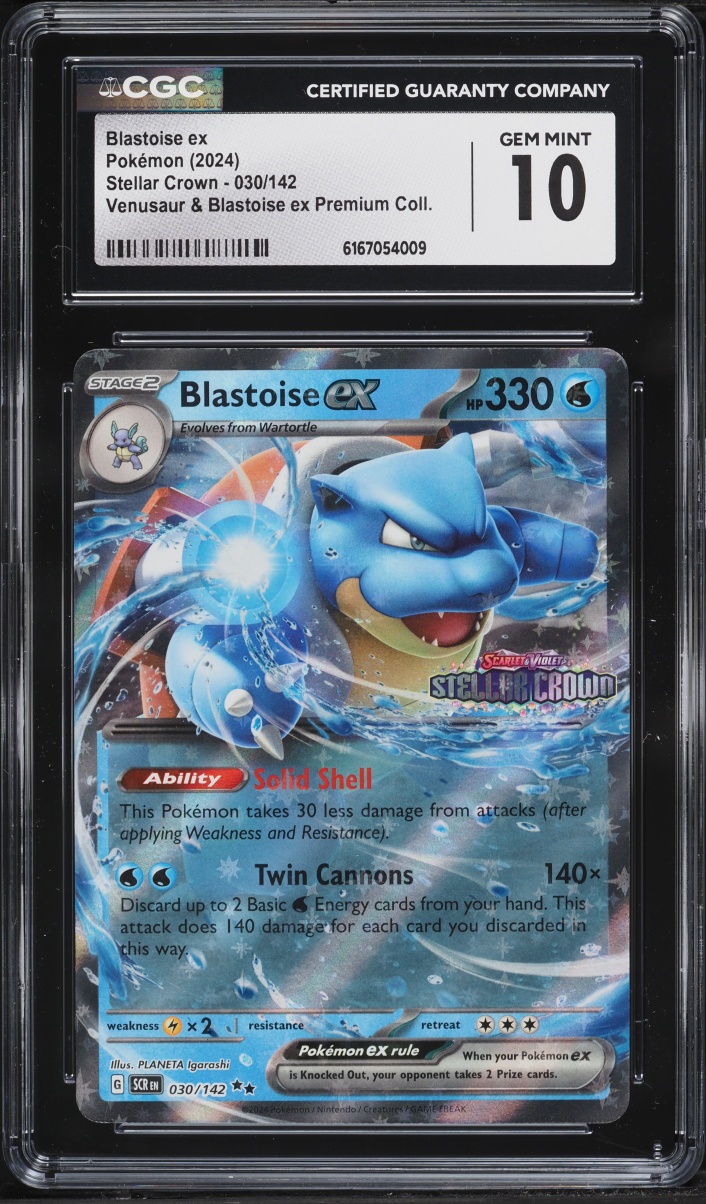 2024 Pokemon SV Stellar Crown Venusaur Premium Collection Holo Blastoise ex #30 CGC 10 GEM MINT
