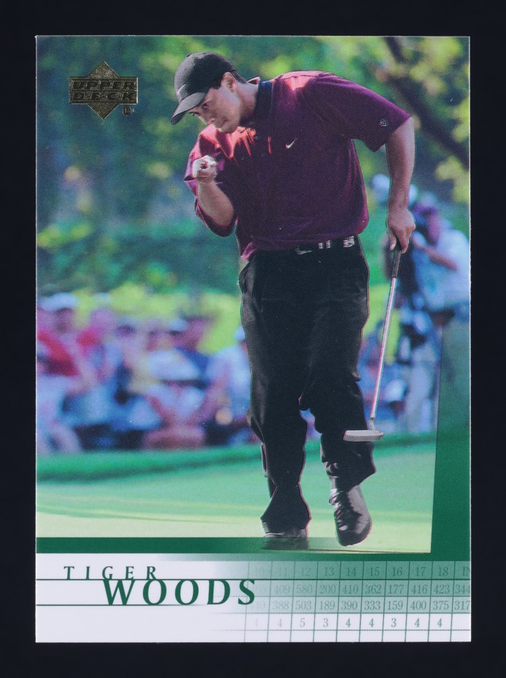 2001 Upper Deck Golf Tiger Woods ROOKIE #1 MBA AUTH
