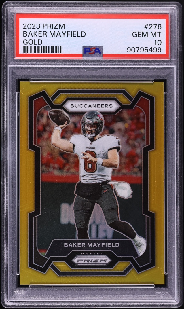 2023 Panini Prizm Gold Baker Mayfield /10 #276 PSA 10 GEM MINT