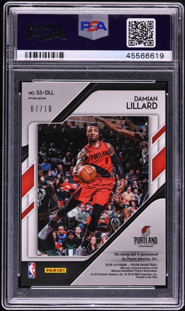 2018 Panini Prizm Sensational Gold Damian Lillard AUTO /10 #SS-SDLL PSA 10 GEM MINT - Photo 2