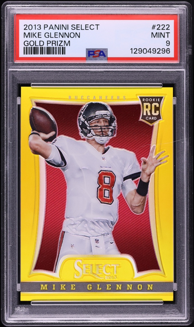 2013 Select Gold Prizm Mike Glennon ROOKIE /10 #222 PSA 9 MINT