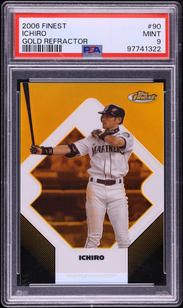 2006 Finest Gold Refractor Ichiro Suzuki /49 #90 PSA 9 MINT