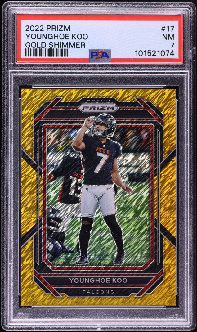 2022 Panini Prizm Gold Shimmer Younghoe Koo /10 #17 PSA 7 NRMT