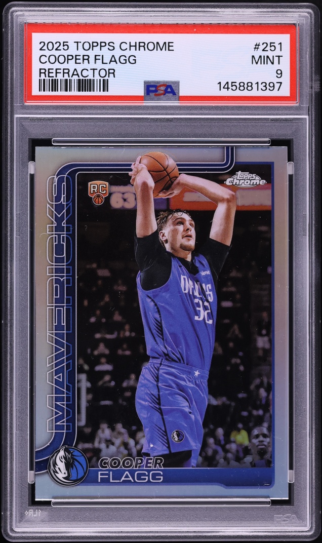 2025 Topps Chrome Refractor Cooper Flagg ROOKIE #251 PSA 9 MINT