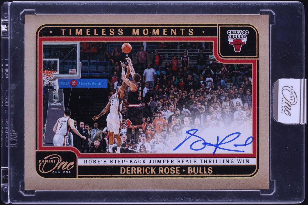 2024 Panini One And One Timeless Moments Gold Derrick Rose AUTO /5 #TMA-ROS