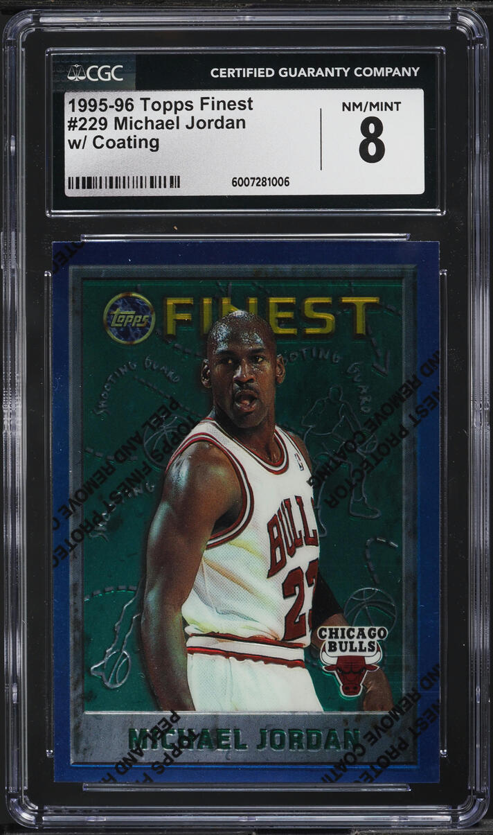 1995 Finest w/ Coating Michael Jordan #229 CGC 8 NM-MT