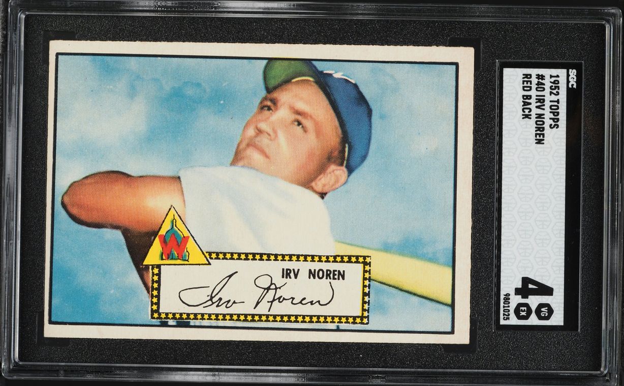 1952 Topps Irv Noren #40 SGC 4 VGEX