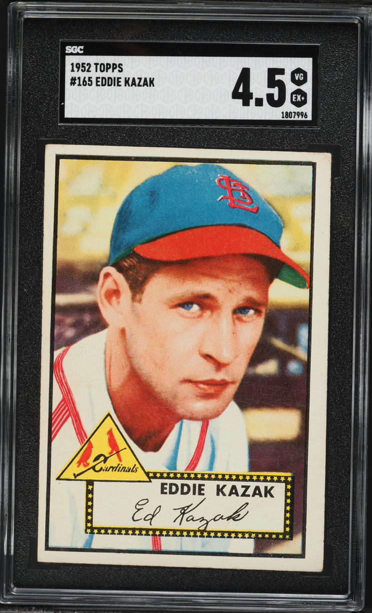 1952 Topps Eddie Kazak #165 SGC 4.5 VGEX+