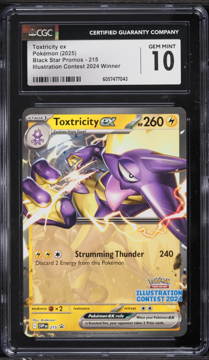 2025 Pokemon Scarlet & Violet Promo Illustration Contest Toxtricity ex #215 CGC 10 GEM MINT