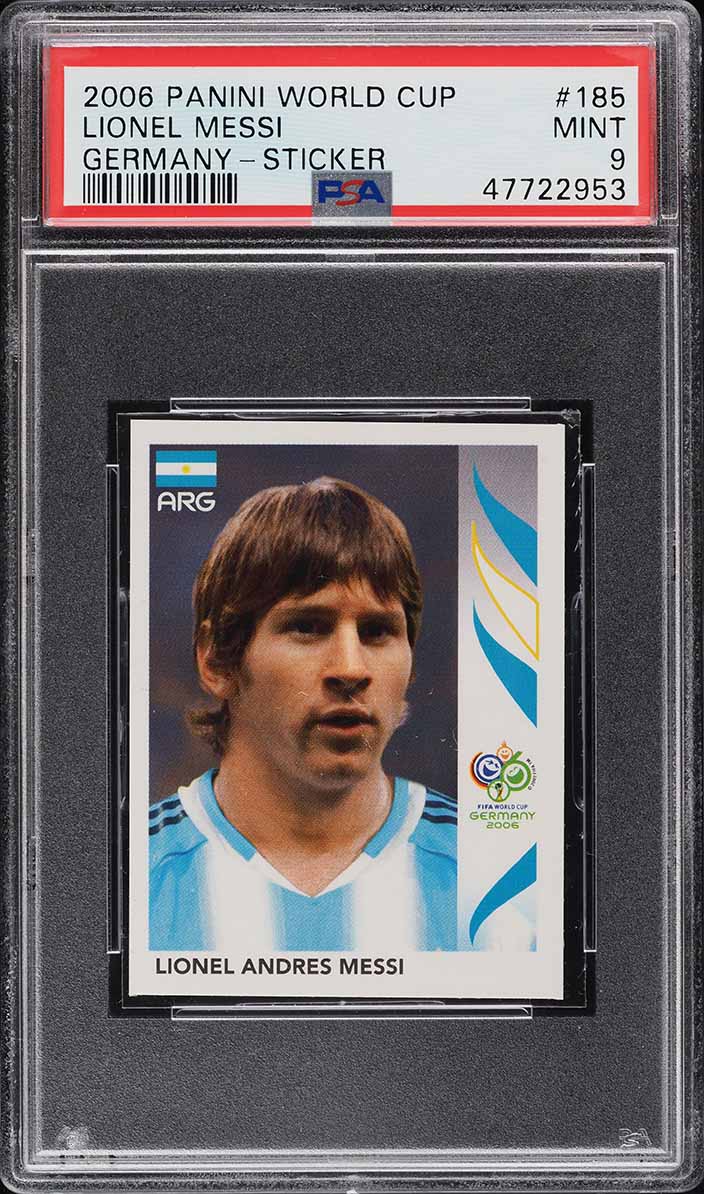 2006 Panini World Cup Germany Sticker Lionel Messi #185 PSA 9 MINT