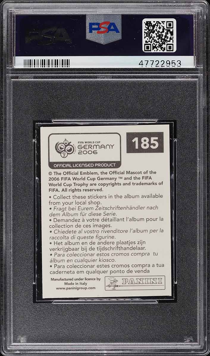 2006 Panini World Cup Germany Sticker Lionel Messi #185 PSA 9 MINT - Photo 2