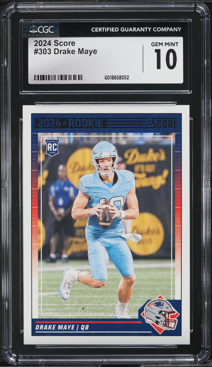 2024 Score Football Drake Maye ROOKIE #303 CGC 10 GEM MINT