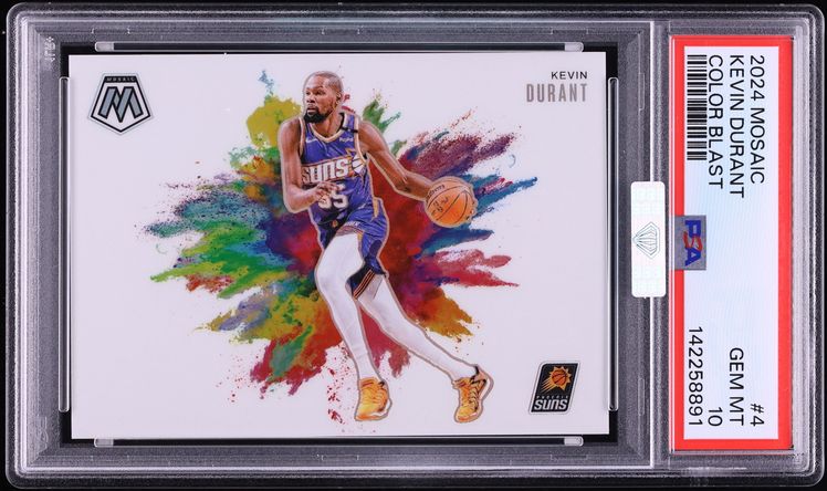 2024 Panini Mosaic Color Blast Kevin Durant #4 MBA PSA 10 GEM MINT