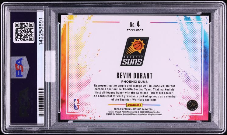 2024 Panini Mosaic Color Blast Kevin Durant #4 MBA PSA 10 GEM MINT