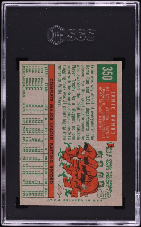 1959 Topps Ernie Banks #350 SGC 6 EXMT