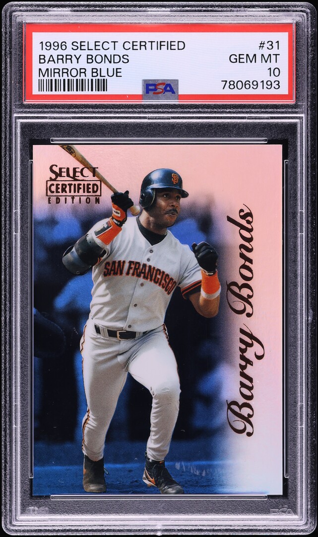 1996 Select Certified Mirror Blue Barry Bonds #31 PSA 10 GEM MINT