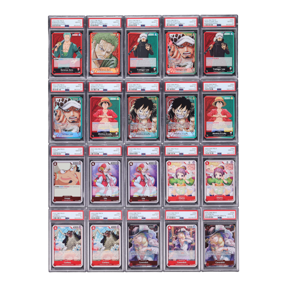 Lot (234) 2022 One Piece Romance Dawn Complete Pre-errata & Errata