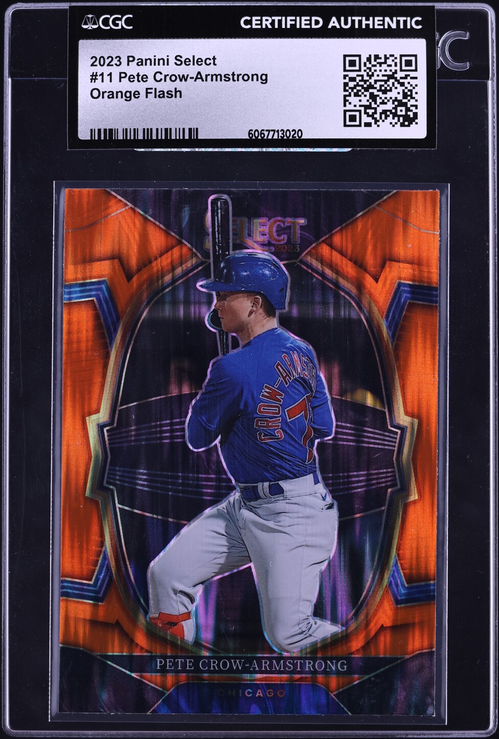 2023 Select Concourse Orange Flash Pete Crow-Armstrong #11 CGC AUTH