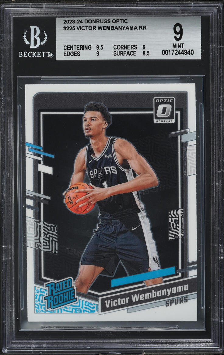 2023 Donruss Optic Victor Wembanyama ROOKIE #225 BGS 9 MINT
