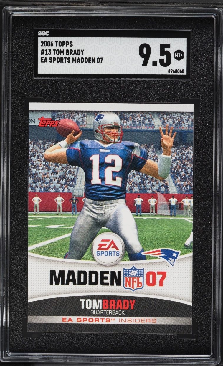 2006 Topps EA Sports Madden 07 Tom Brady #13 SGC 9.5 MINT+