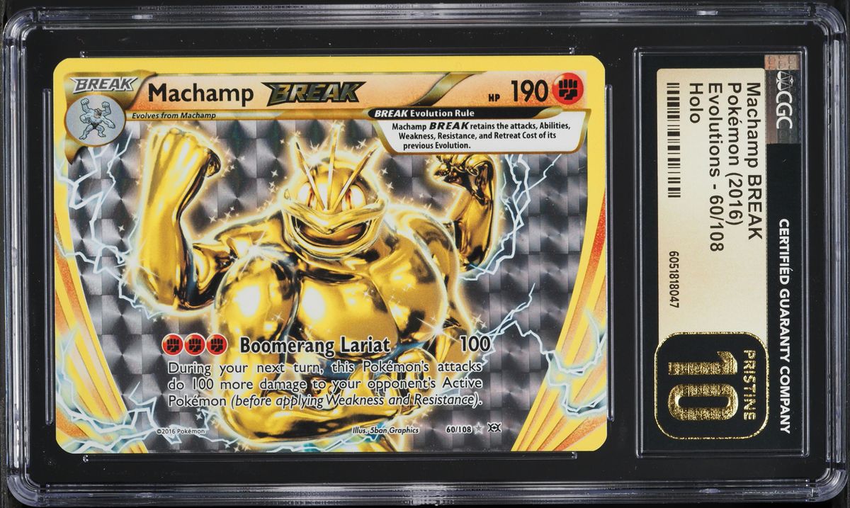 2016 Pokemon XY Evolutions Machamp BREAK #60 CGC 10 PRISTINE on ...
