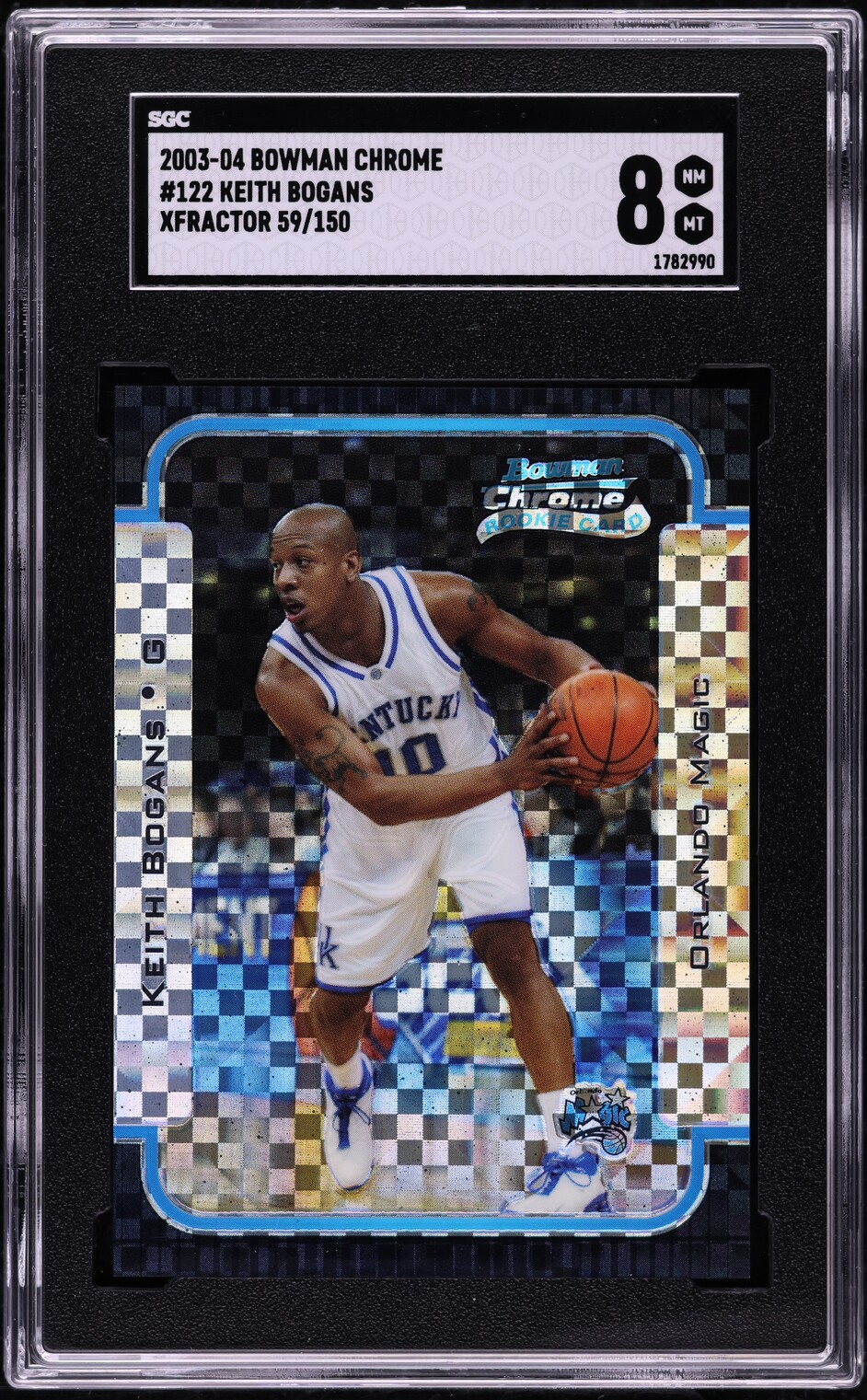 2003 Bowman Chrome Xfractor Keith Bogans /150 #122 SGC 8 NM-MT