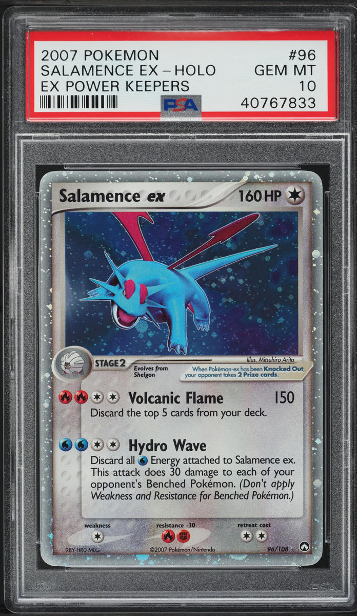 2007 Pokemon EX Power Keepers Holo Salamence ex #96 PSA 10 GEM MINT