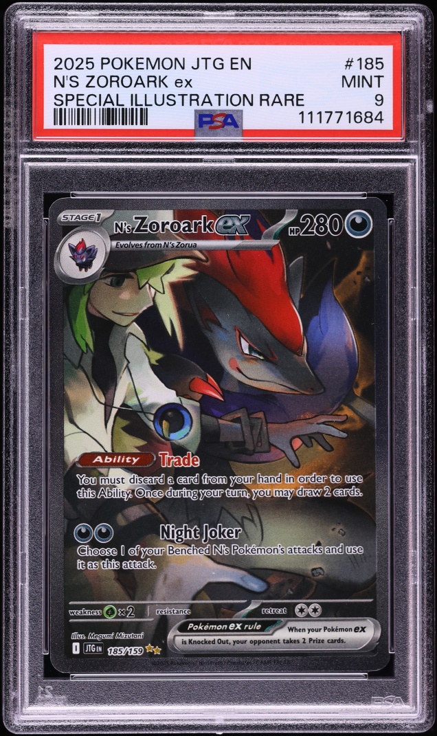 2025 Pokemon Scarlet & Violet Journey Together SIR N's Zoroark ex #185 PSA 9 MINT