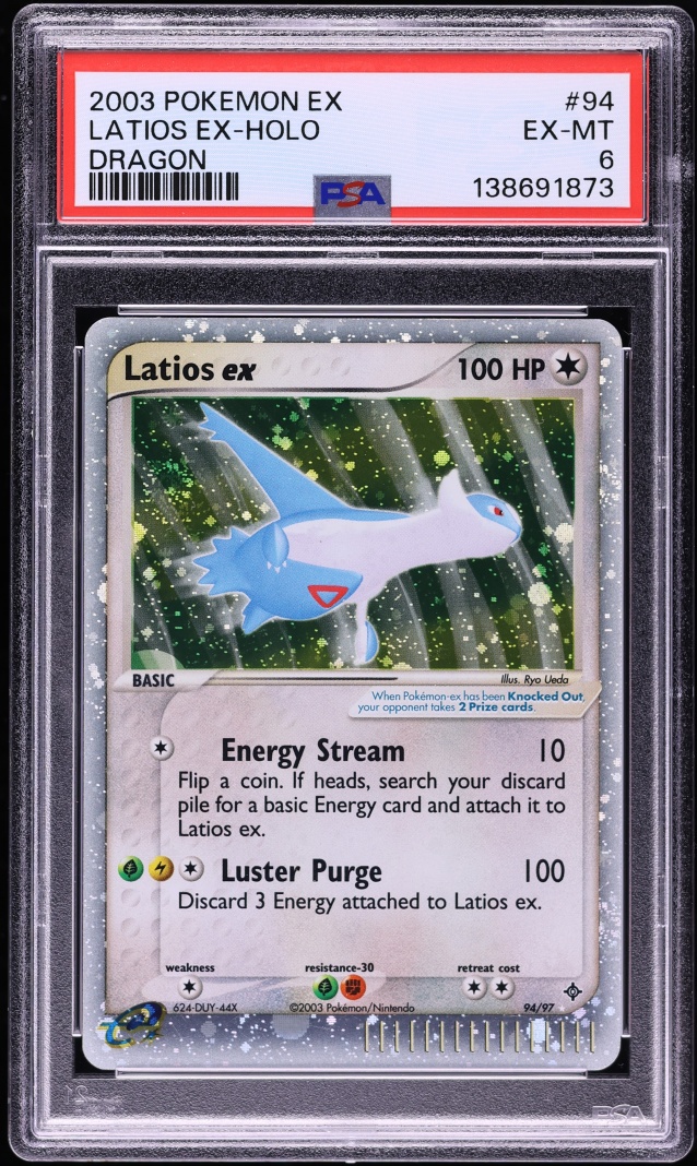 2003 Pokemon EX Dragon Holo Latios ex #94 PSA 6 EXMT