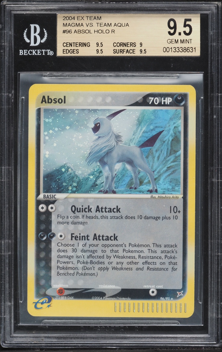 2004 Pokemon EX Team Magma Vs Aqua Holo Absol #96 BGS 9.5 GEM MINT