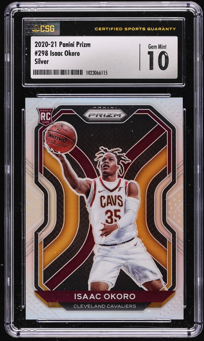2020 Panini Prizm Silver Isaac Okoro ROOKIE #298 CSG 10 GEM MINT