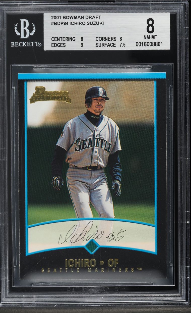 2001 Bowman Chrome Refractor Japanese Text Ichiro Suzuki