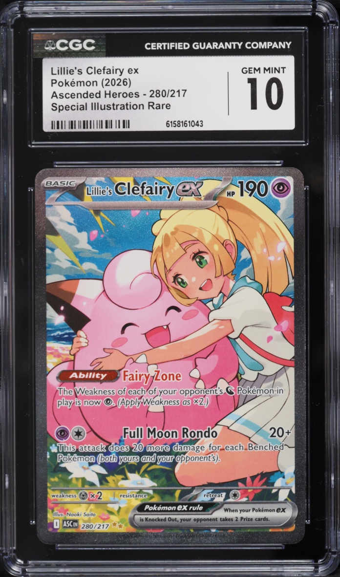 2026 Pokemon Mega Evolution Ascended Heroes SIR Lillie's Clefairy EX #280 CGC 10 GEM MINT