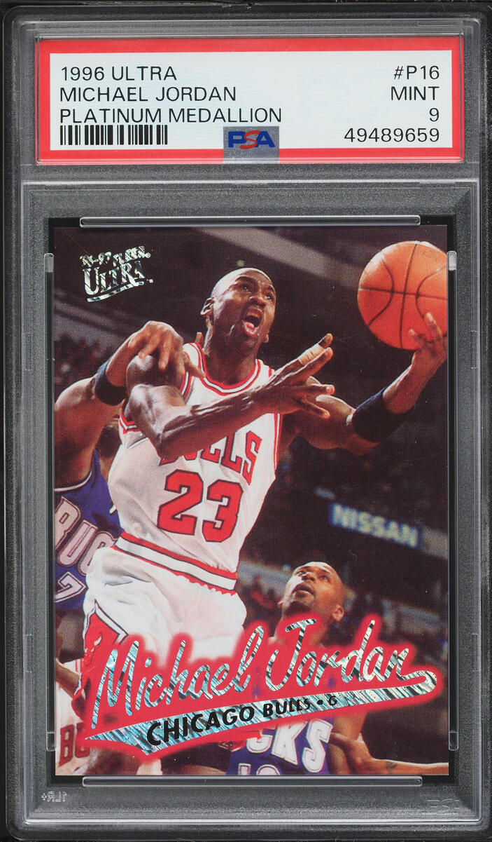 1996 Ultra Platinum Medallion Michael Jordan #P16 PSA 9 MINT