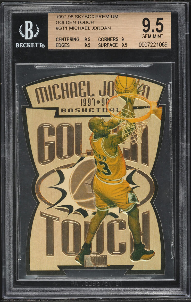 1997 Skybox Premium Golden Touch Die-Cut Michael Jordan #GT1 BGS 9.5 GEM MINT
