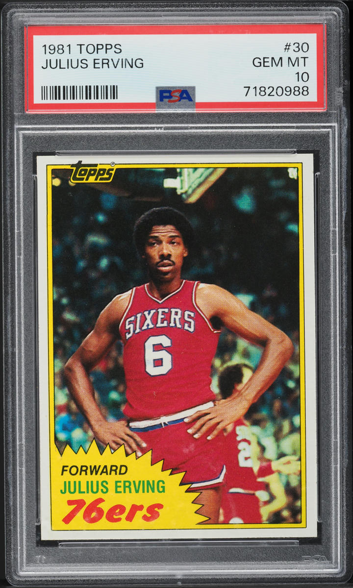 1981 Topps Basketball Julius Erving #30 PSA 10 GEM MINT