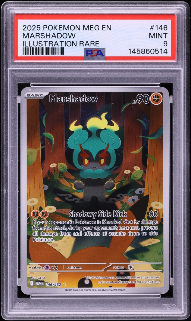 2025 Pokemon Mega Evolution IR Marshadow #146 PSA 9 MINT
